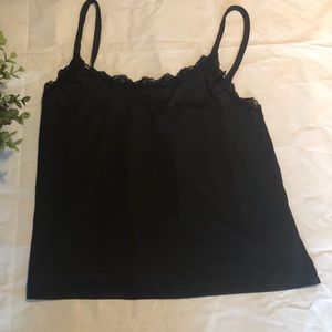 Black cami with lace detail size S